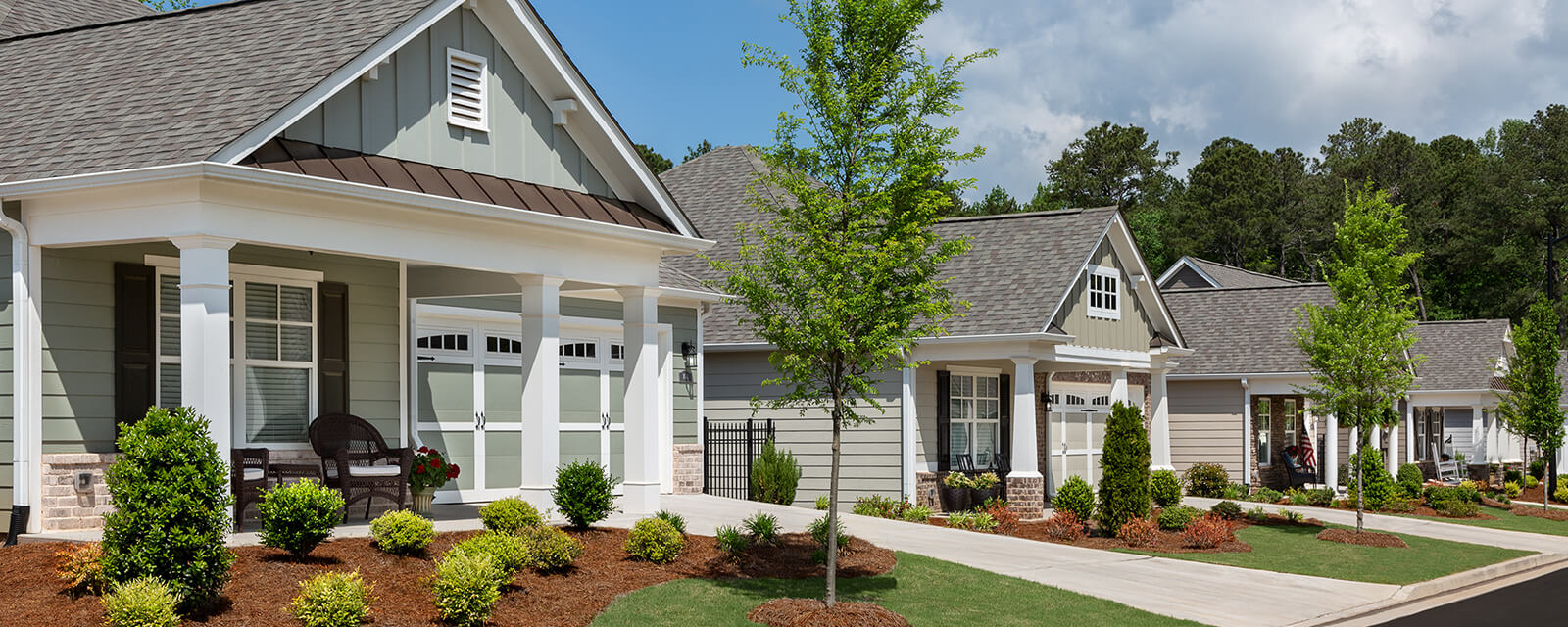 Thoughtful architecture goes into designing our many ranch style homes available in our 55+ active adult communities located throughout Georgia, including Cherokee, Cobb and Paulding counties.